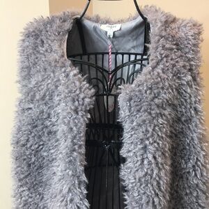 NWT umgee Lavender Fur Pocket Vest